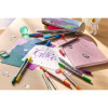 Set de 10 feutres pailletés Faber-Castell double pointe – 0,5 à 5 mm