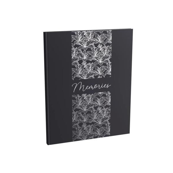 Livre d'or - 27x22cm - Grand format - Couverture rigide noir - 100 pages blanches - Exacompta