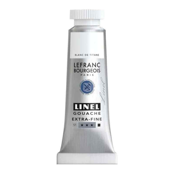 Gouache extra-fine Lefranc Bourgeois Linel Blanc de Titane 08 – Tube 14 ml