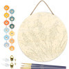 Peinture par numéro - Modèle lavande - 30cm diamètre - Support bois + pinceaux + peinture - Débutant - Figured'Art