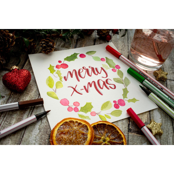 Etui carton de 12 feutres pinceau STABILO Pen 68 brush ARTY - pointe pinceau