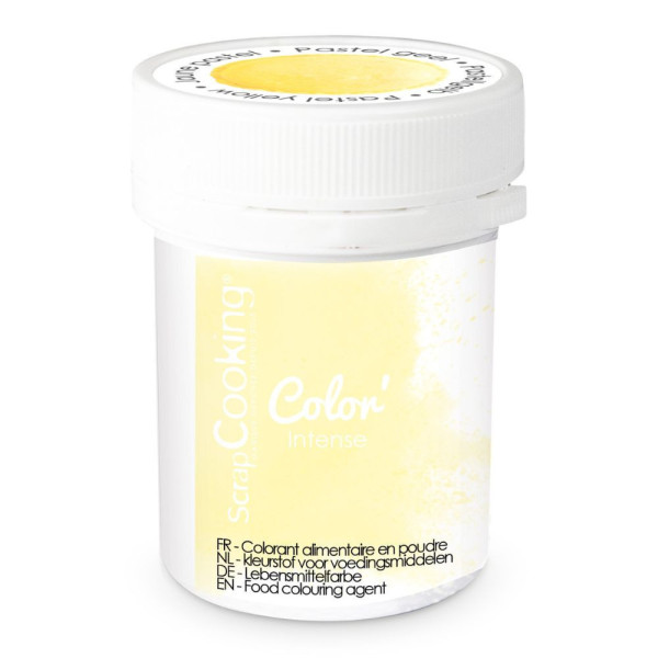 Colorant alimentaire en poudre jaune pastel - Pâtisserie et cake design - ScrapCooking - 5 g
