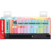 photo-Set de bureau de 15 surligneurs STABILO BOSS ORIGINAL Pastel