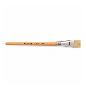 Brosse plate courte Raphaël Oléo série 3630 n°14 – Soies de porc blanches