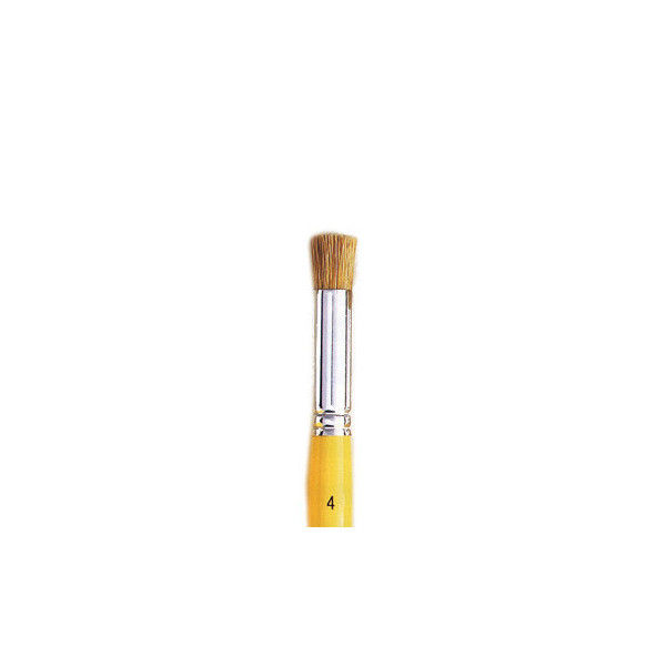 Brosse à pochoir Raphaël série 343 n°4 – Touffe ronde plate 11 mm