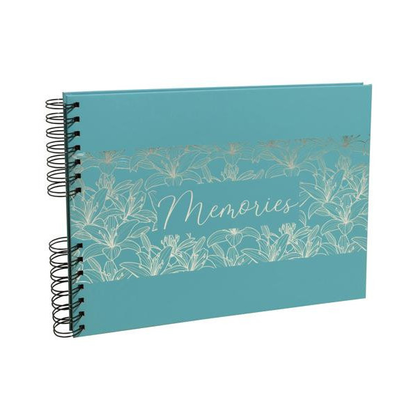 Album photo Titane turquoise à spirales – 150 photos 10 x 15 cm
