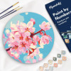 Peinture par numéros Figured’Art Fleurs de cerisier – disque en bois 30 cm