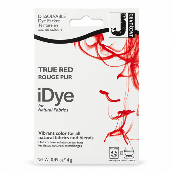 Teinture textile en sachet soluble iDye Natural – Rouge pur 411 – 14 g – Jacquard