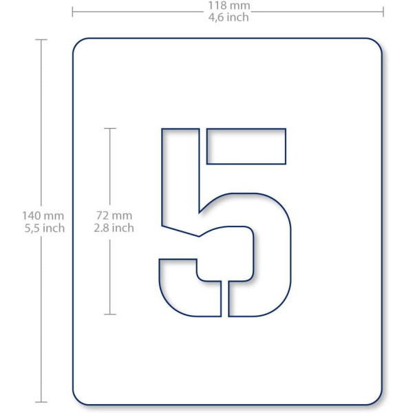 Set de pochoirs 7 cm - Chiffres et caractères spéciaux n°1 - Qbix