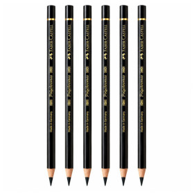 Lot de 6 crayons de couleur Polychromos Noir 199 – Faber-Castell