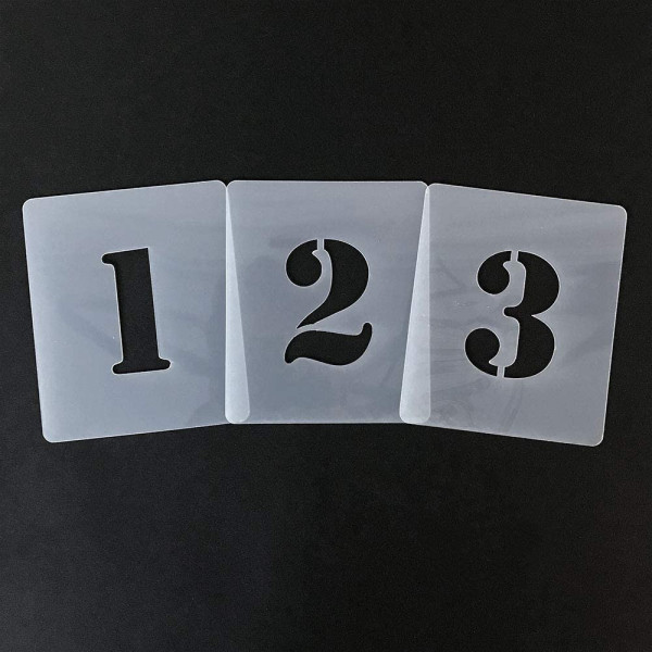 Set de pochoirs 5 cm - Chiffres et caractères spéciaux n°2 - Qbix