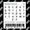 Set de pochoirs 5 cm - Alphabet n°3 - Qbix