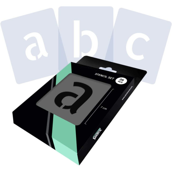 photo-Set de pochoirs 7 cm - Alphabet n°3 - Qbix