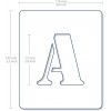 Set de pochoirs 7 cm - Alphabet n°2 - Qbix