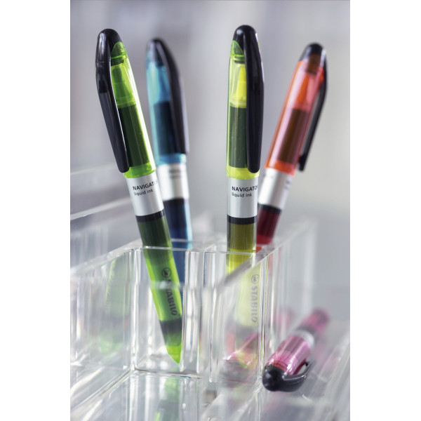 Pochette de 4 surligneurs STABILO NAVIGATOR - assortiment fluo