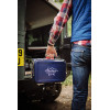 Barbecue portable - Pour pique-nique camping - Bleu - Acier inoxydable