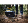 Barbecue portable - Pour pique-nique camping - Bleu - Acier inoxydable