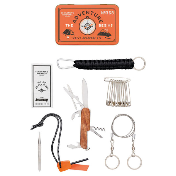 Kit de survie - Camping - Randonnée - Allume-feu - Pince - Corde - Scie à câble