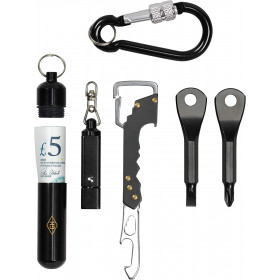 Porte-clés - Outils  - Lampe LED - Décapsuleur - Tournevis - Porte-monnaie