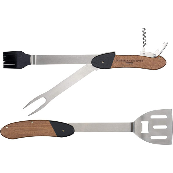 Accessoire pour barbecue - Spatule - Pinceau - Fourchette - Décapsuleur - Tire-bouchon