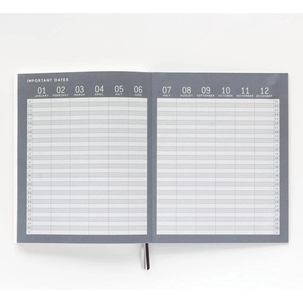 Agenda - Carnet de notes - 17 x 21,6 cm - 192 pages - Marque-page intégré