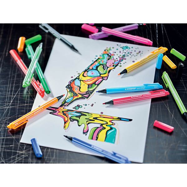 Etui carton de 42 feutres de dessin STABILO pointMax ARTY - pointe moyenne