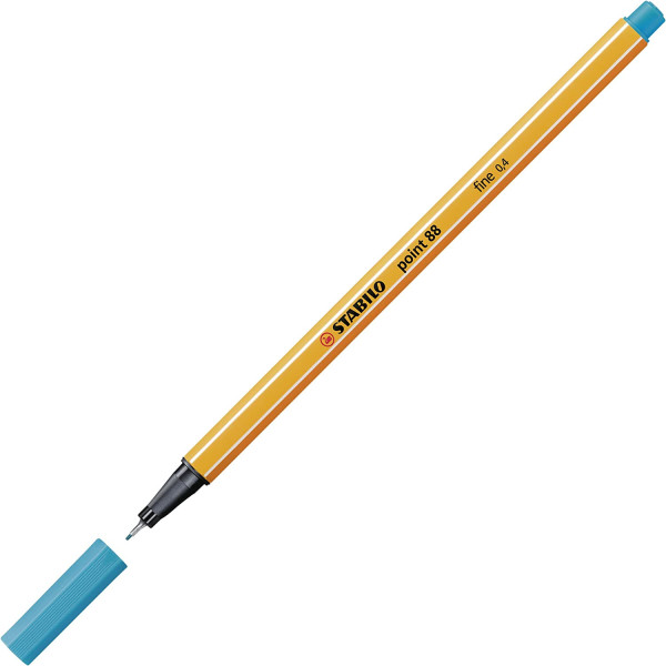 Stylo-feutre STABILO point 88 - pointe fine - Bleu turquoise