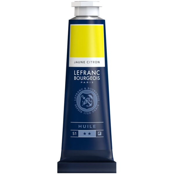 Jaune Citron - Tube de peinture à l'huile - 40 ml -Lefranc Bourgeois