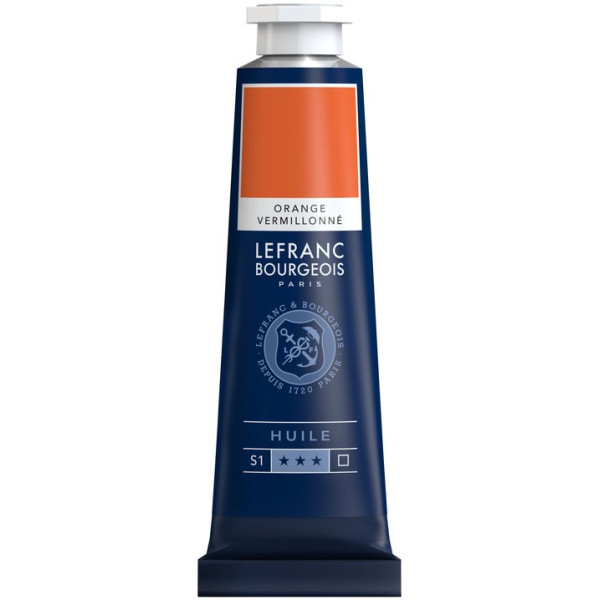 Orange Vermillionne - Tube de peinture à l'huile - 40 ml -Lefranc Bourgeois