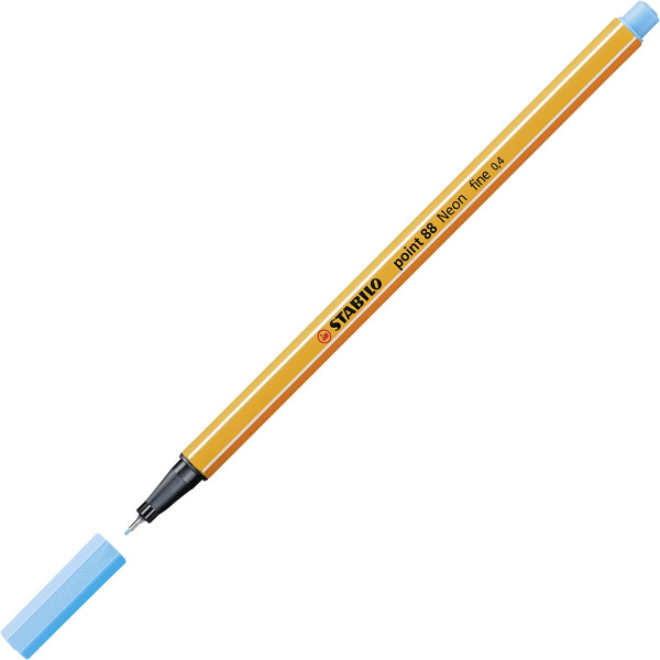 Stylo-feutre STABILO point 88 - pointe fine - Bleu néon