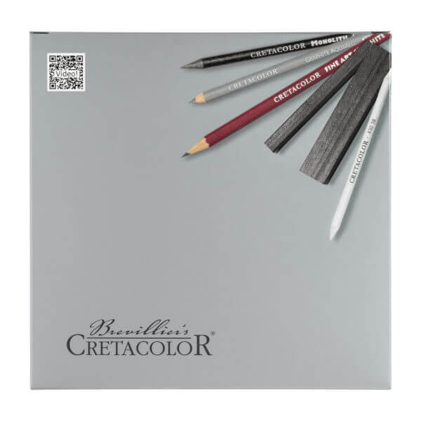 Coffret - Crayons graphite - Beaux-arts - Esquisse - Dessin - 17 pièces - Cretacolor