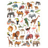 photo-Gommettes - Animaux de la Jungle - Safari - Lion - Tigre - Savane - 94 pièces