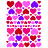 photo-Gommettes Cœurs - Violet - Rose - Rouge - 162 pièces