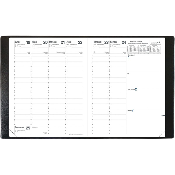 Agenda Semainier 2023 President Impala - 21 X 27 Cm - Rouge - Quo Vadis
