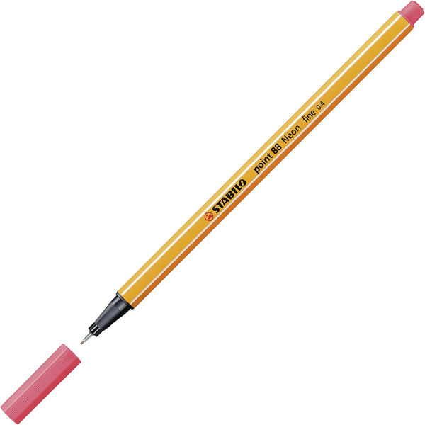 Stylo-feutre STABILO point 88 - pointe fine - Rouge fluo
