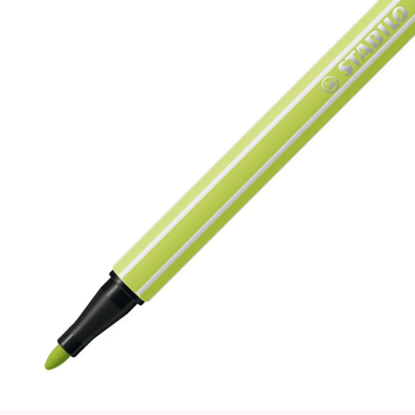 Feutre de dessin STABILO Pen 68 - pointe moyenne - Vert citron