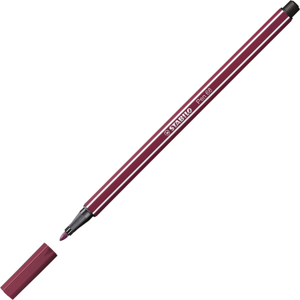 Feutre de dessin STABILO Pen 68 - pointe moyenne - Rouge pourpre