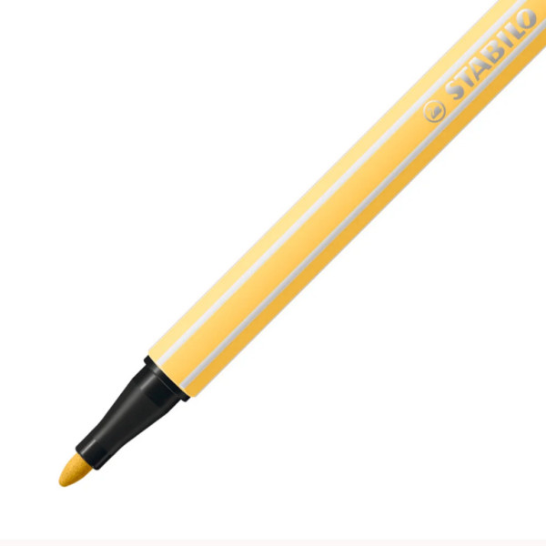 Feutre de dessin STABILO Pen 68 - pointe moyenne - Jaune clair