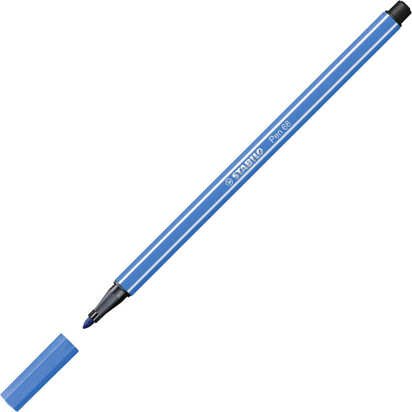Feutre de dessin STABILO Pen 68 - pointe moyenne - Bleu foncé