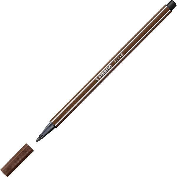 Feutre de dessin STABILO Pen 68 - pointe moyenne - Brun marron