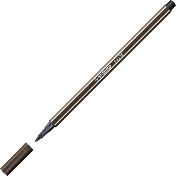 Feutre de dessin STABILO Pen 68 - pointe moyenne - Terre d'ombre