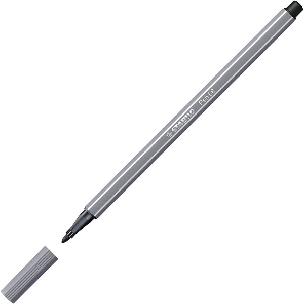 Feutre de dessin STABILO Pen 68 - pointe moyenne - Gris perle