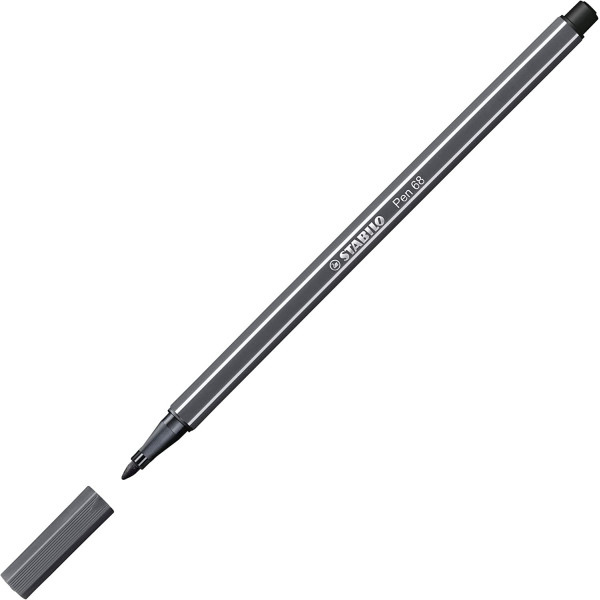 Feutre de dessin STABILO Pen 68 - pointe moyenne - Gris foncé