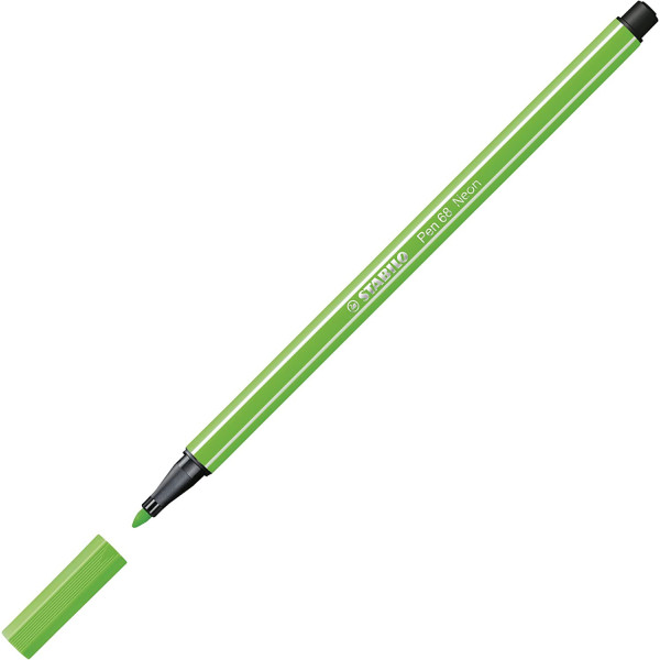 Feutre de dessin STABILO Pen 68 - pointe moyenne - Vert fluo