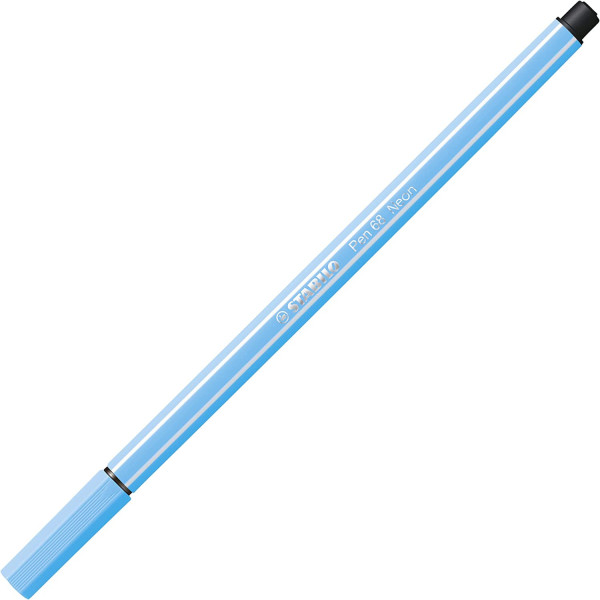 photo-Feutre de dessin STABILO point 68 - pointe moyenne - Bleu fluo