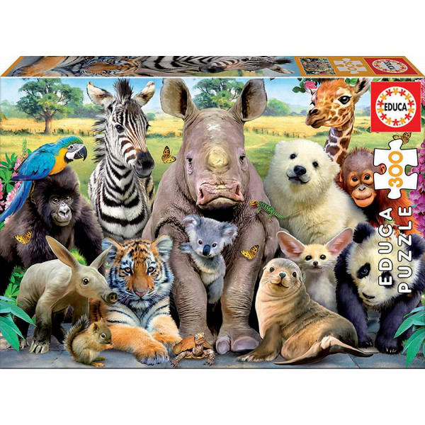 photo-Puzzle - Animaux - Jungle - 300 pièces - Educa