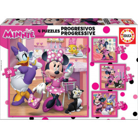 photo-Puzzle - Daisy et Minnie - Disney - 4 puzzles - Dès 3 ans - Educa
