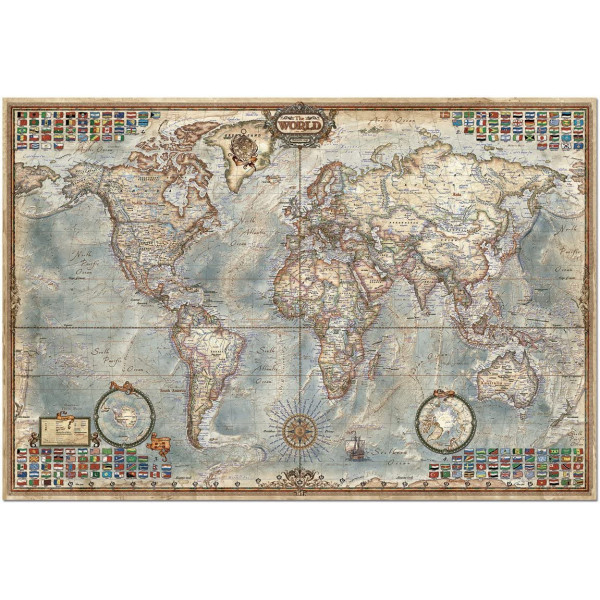 photo-Puzzle - Carte du monde historique - Map Monde - 4000 pièces - Educa