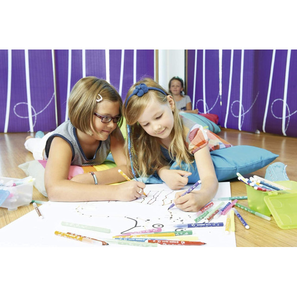 Etui carton de 30 feutres de coloriage STABILO Trio A-Z - pointe fine - coloris assortis dont 5 fluo