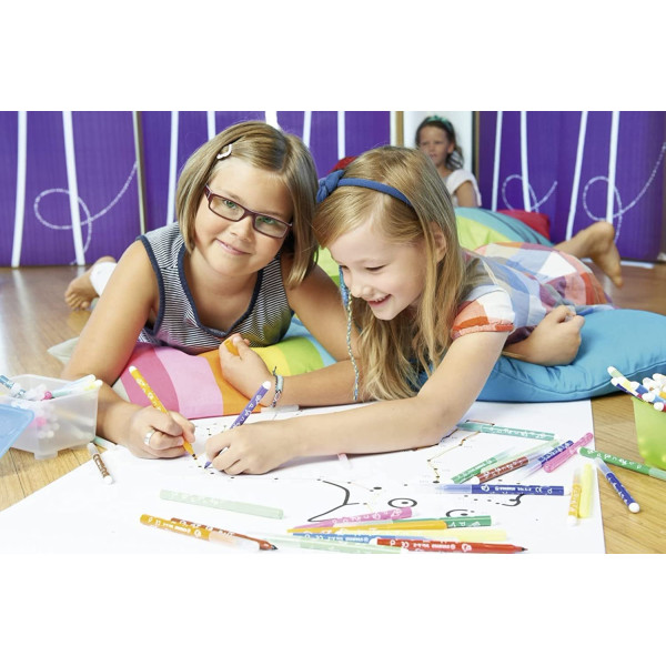 Etui carton de 30 feutres de coloriage STABILO Trio A-Z - pointe fine - coloris assortis dont 5 fluo
